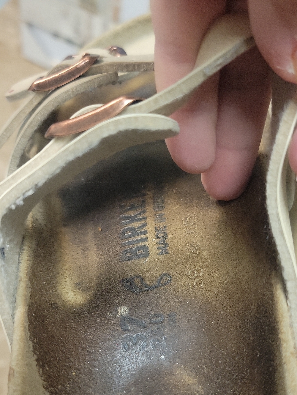 Birkenstock Triple-Buckle Sandals in Cream - Picture 5 of 5